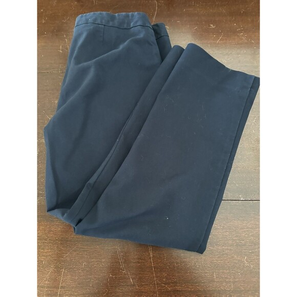 Charter Club PETITE Slim It Up 8P 8 Women’s Navy Blue Pants Zip Hook Button Fly - Picture 9 of 9